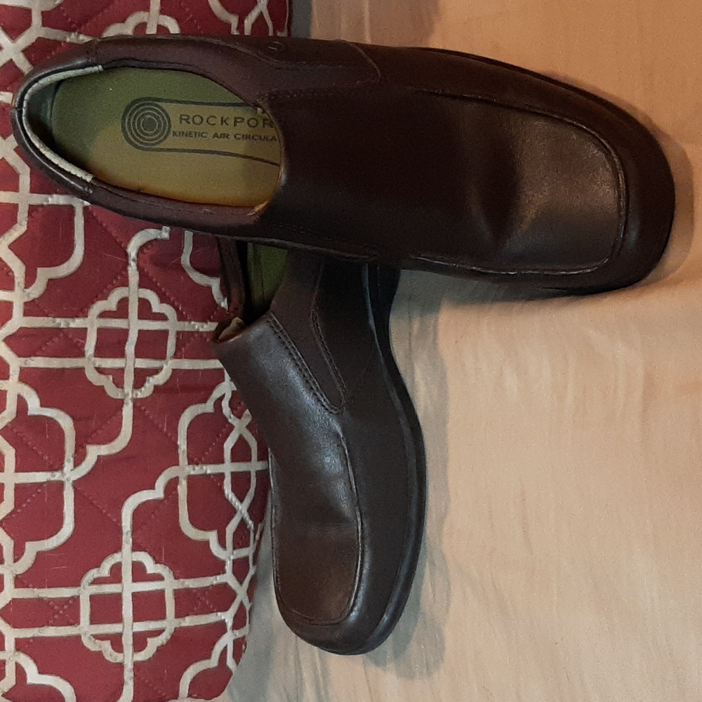 Rockport Kinetic Air Circulator Brown Leather Loafers Men's 8m View 2
